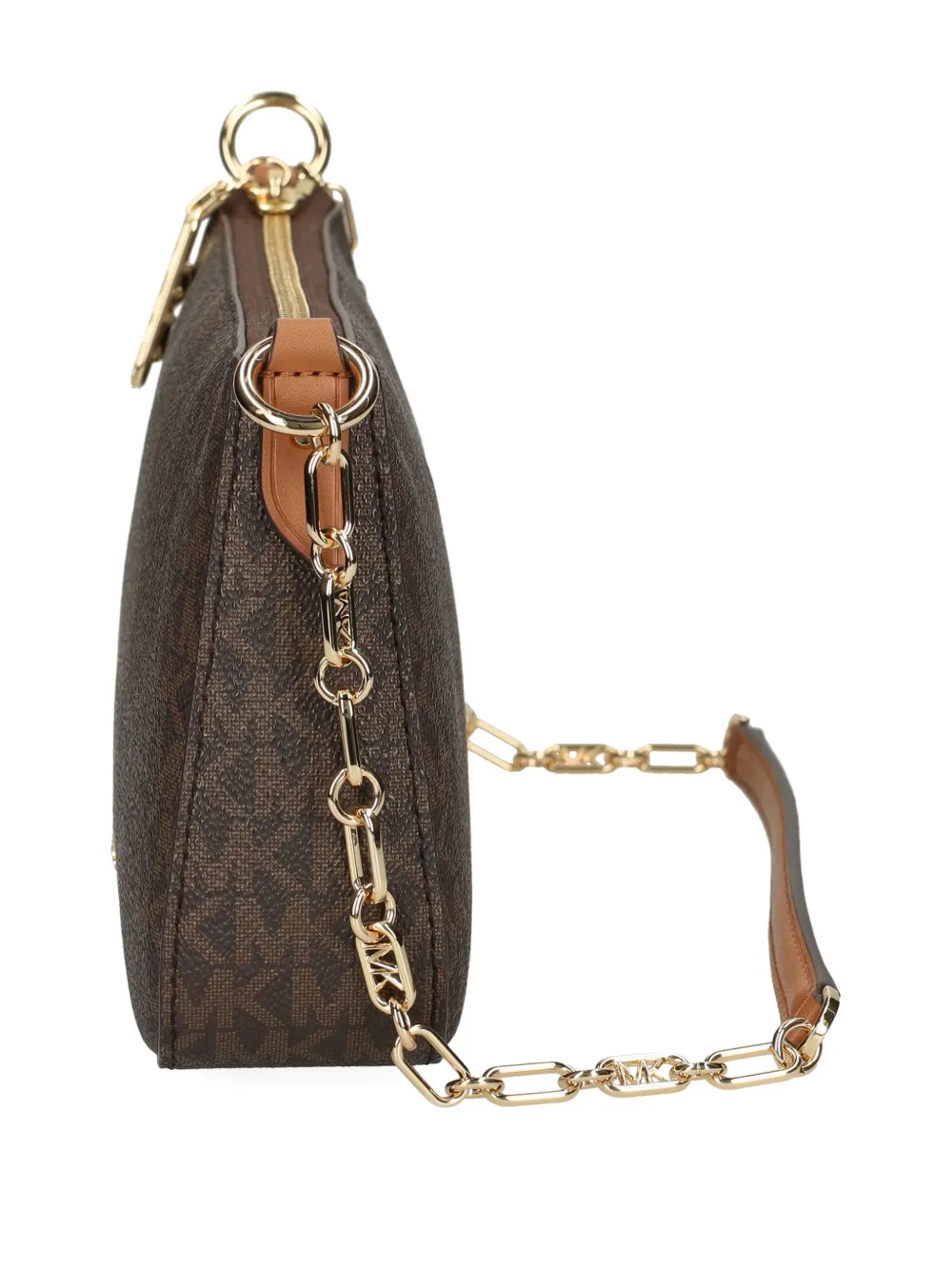 Michael Kors Tas met monogram en kettingband Bruin
