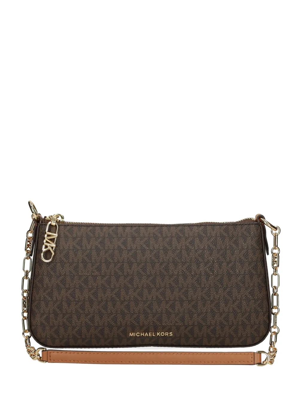 Michael Michael Kors monogram chain-strap bag - Marrone