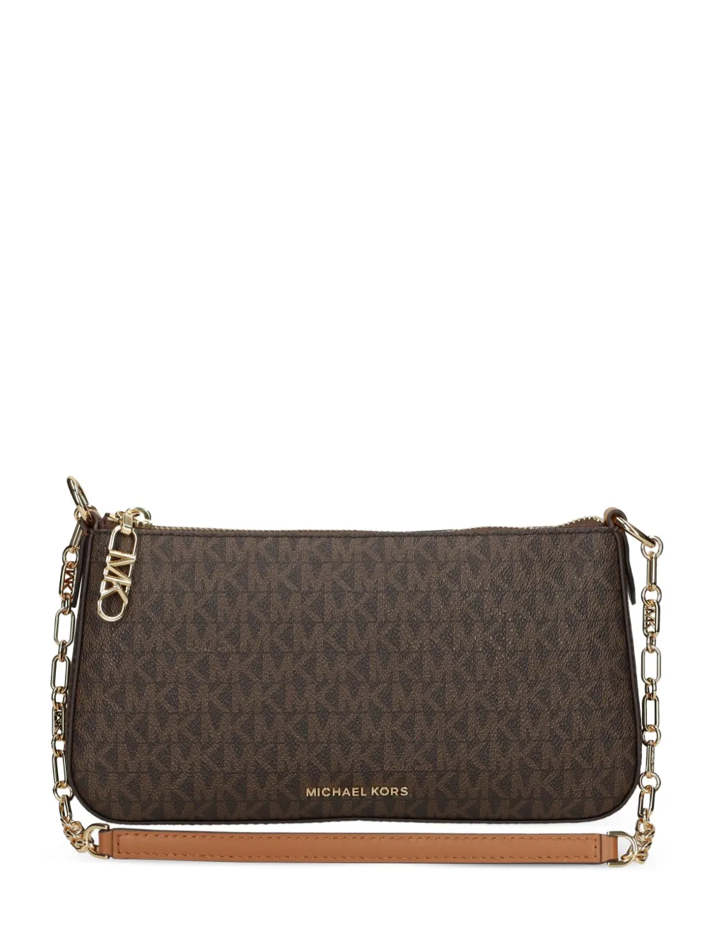 Michael Kors Tas met monogram en kettingband Bruin