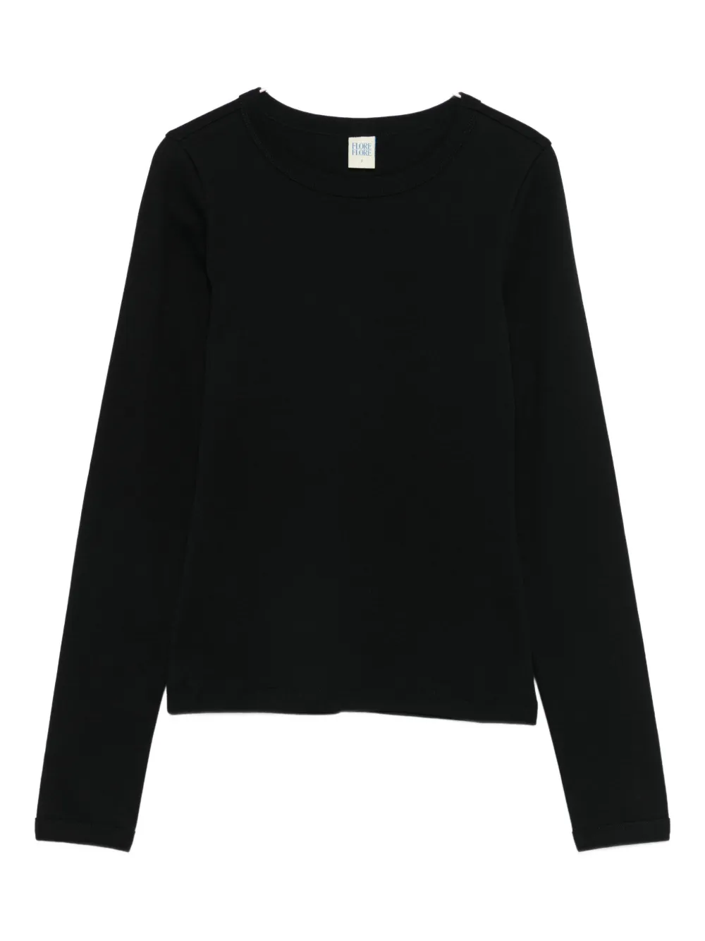long-sleeve round-neck top