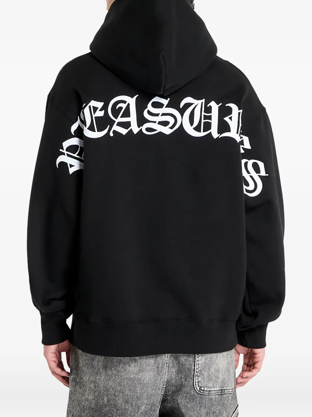 Pleasures Neural logo-detail hooded sweatshirt Zwart