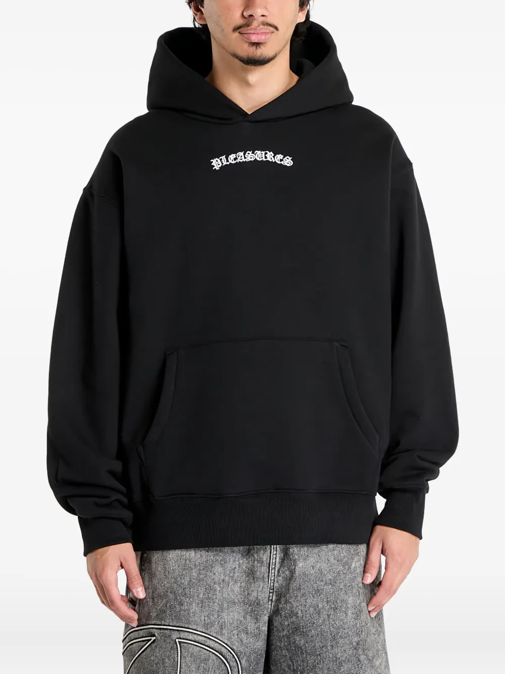 Pleasures Neural logo-detail hooded sweatshirt Zwart