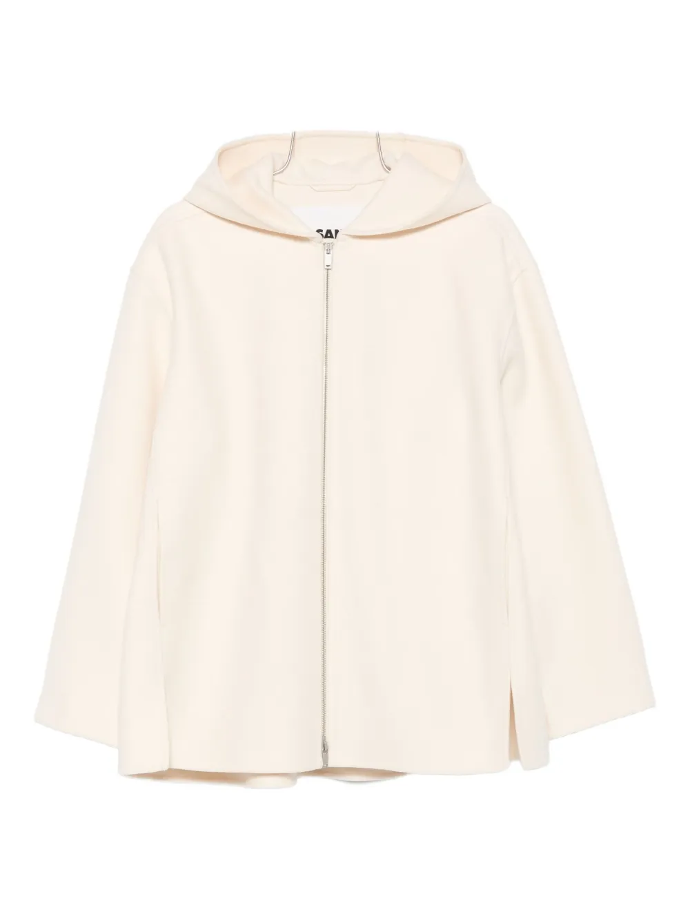 Jil Sander hooded zip-front jacket Beige