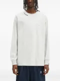 AAPE BY *A BATHING APE® logo-embroidered sleeve-print long-sleeve T-shirt - Grey