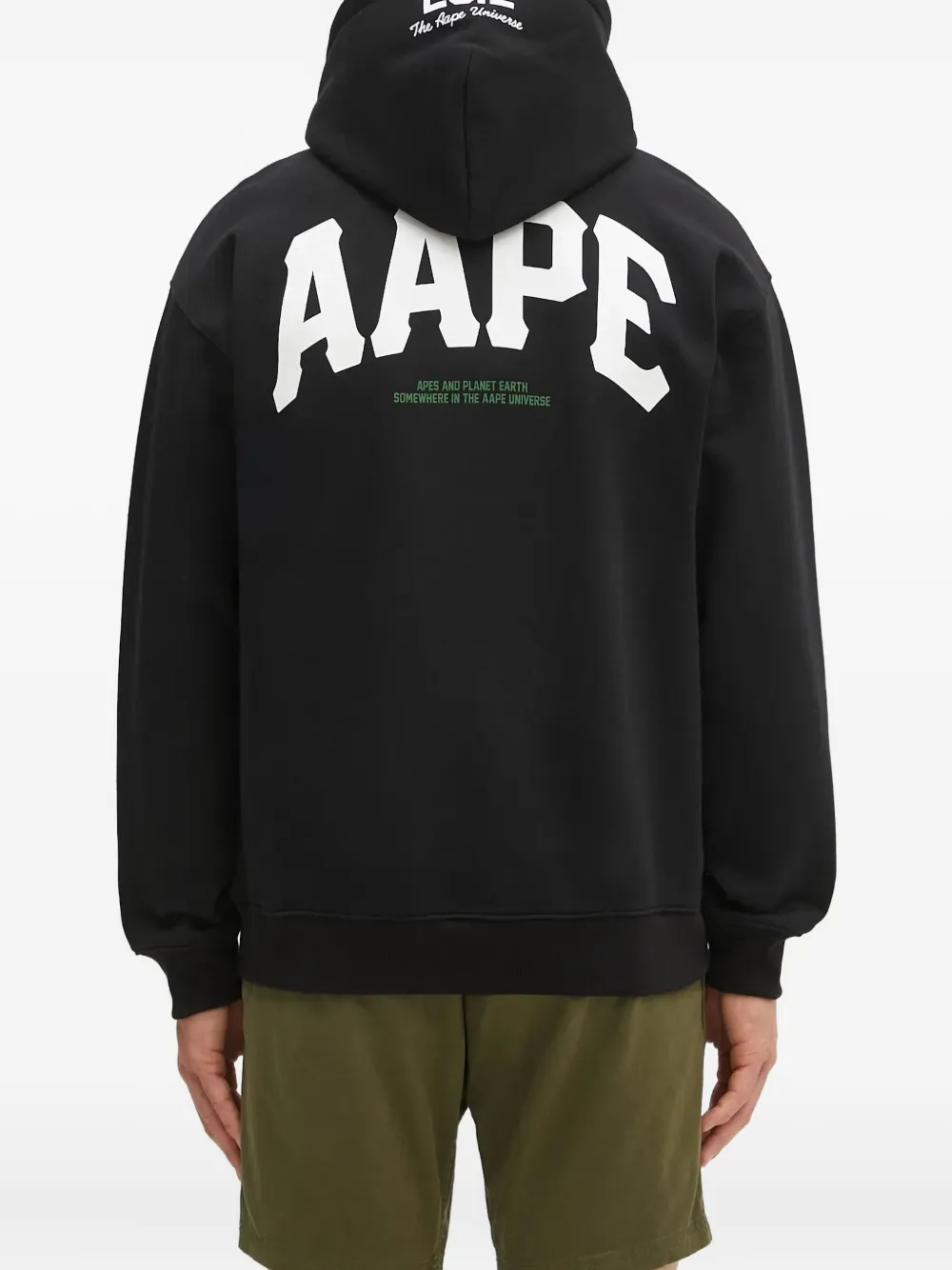 AAPE BY *A BATHING APE Hoodie met logoprint en rits Zwart