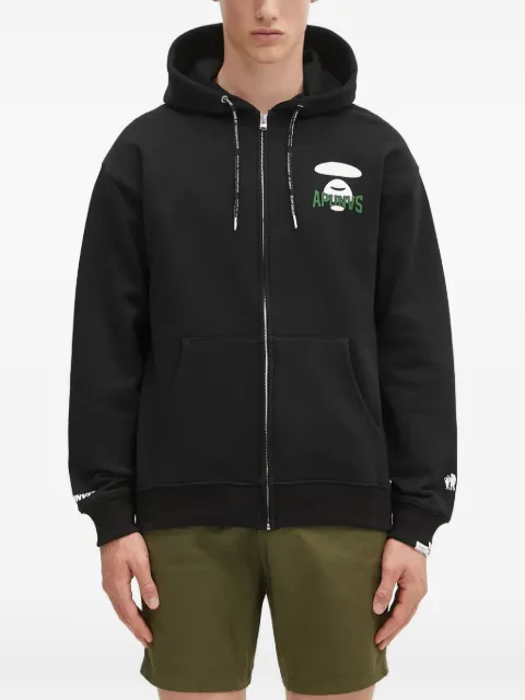 AAPE BY *A BATHING APE® logo-print zip-up hoodie