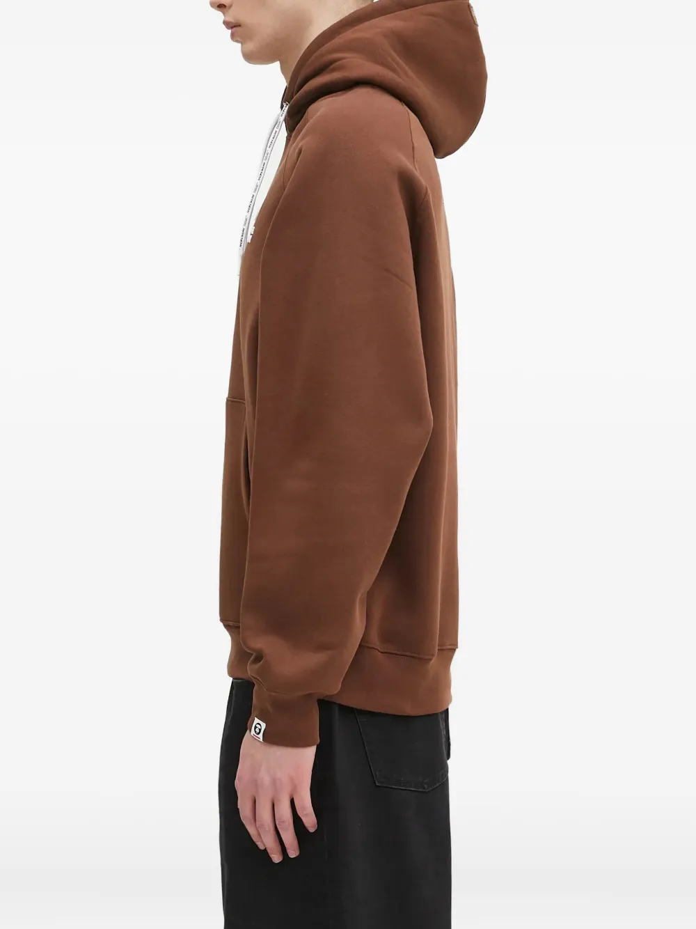 AAPE BY *A BATHING APE Hoodie met geborduurd logo Bruin