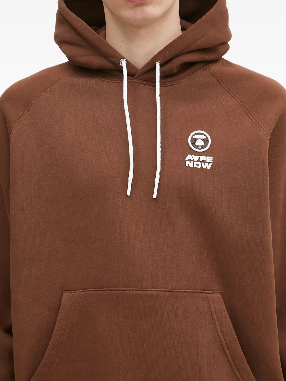 AAPE BY *A BATHING APE Hoodie met geborduurd logo Bruin