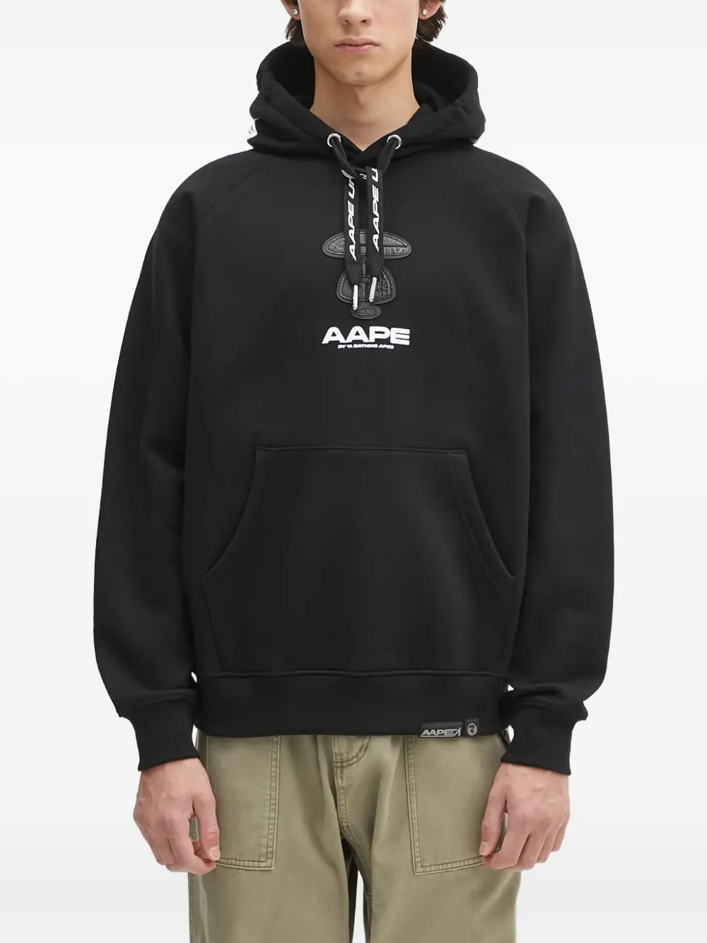 AAPE BY *A BATHING APE Moonface-logo hoodie Zwart