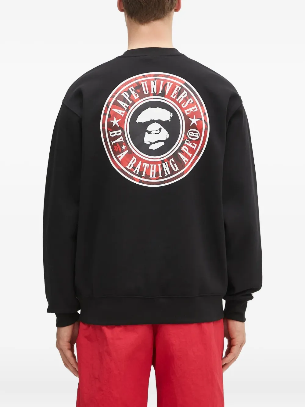 AAPE BY *A BATHING APE Sweater met grafische print Zwart