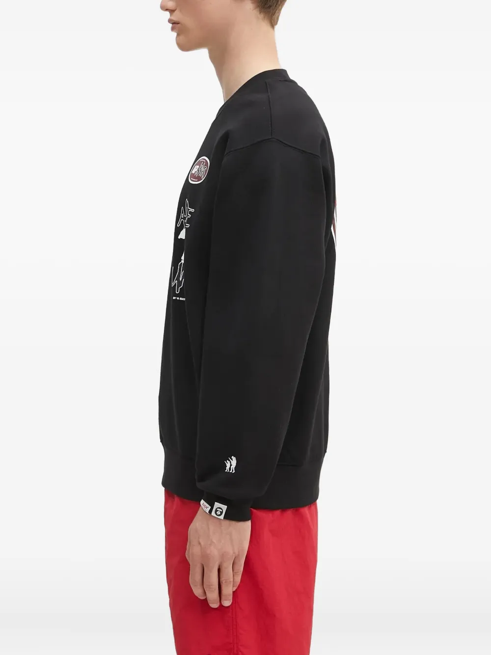 AAPE BY *A BATHING APE Sweater met grafische print Zwart