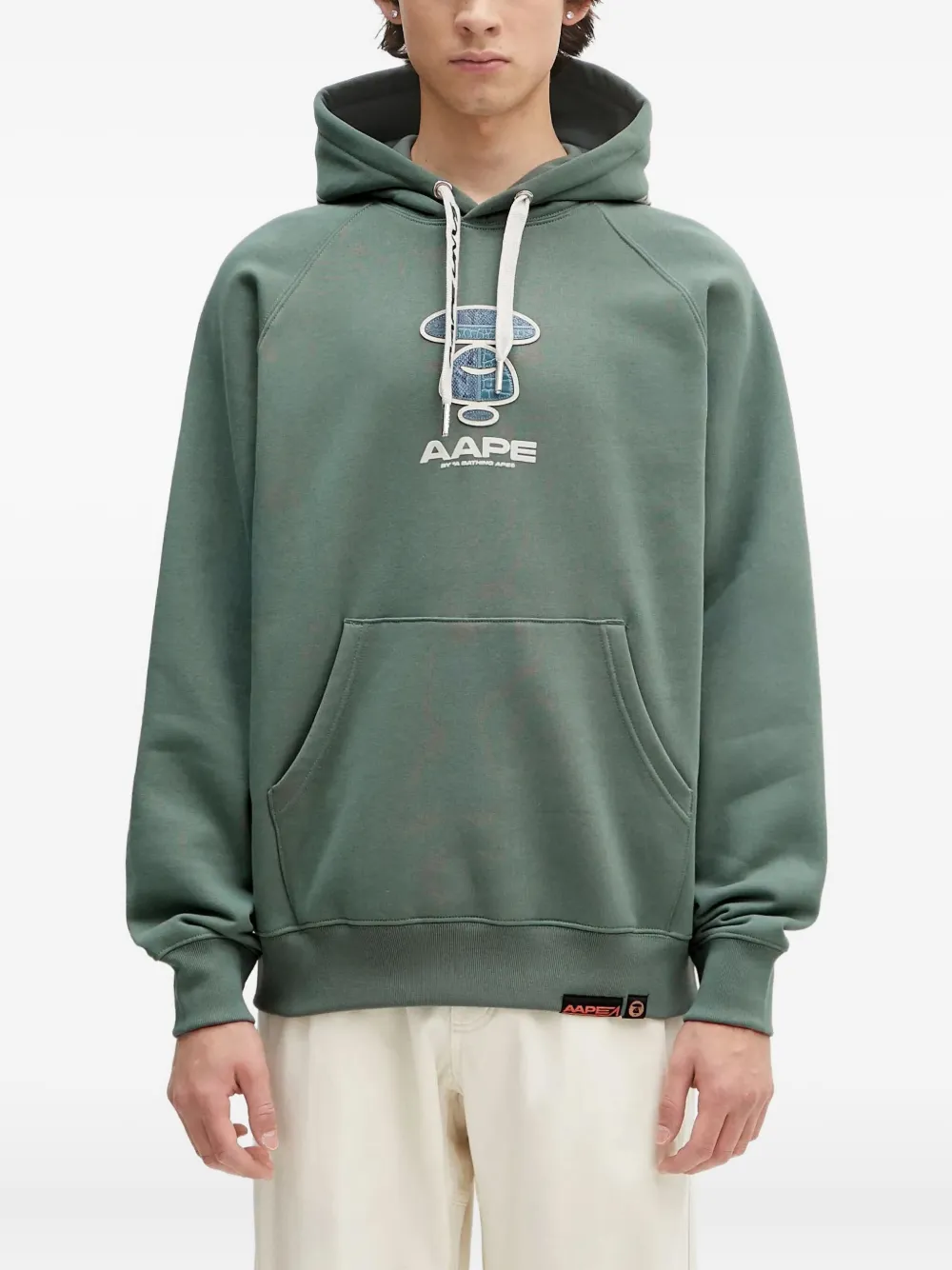 AAPE BY *A BATHING APE Moonface Logo hoodie Groen