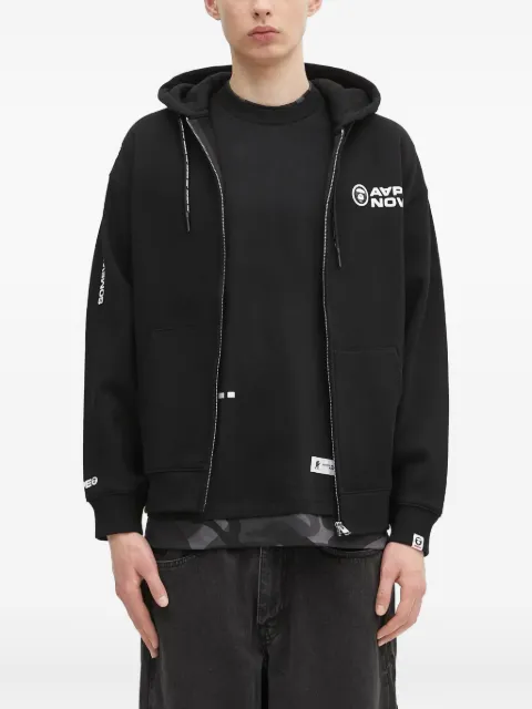 AAPE BY *A BATHING APE® هودي بسحاب وشعار 'آيب ناو'