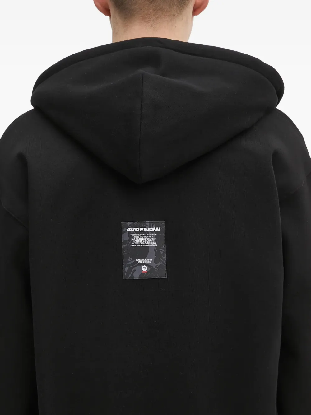 AAPE BY *A BATHING APE Aape Now-logo zip-up hoodie Zwart
