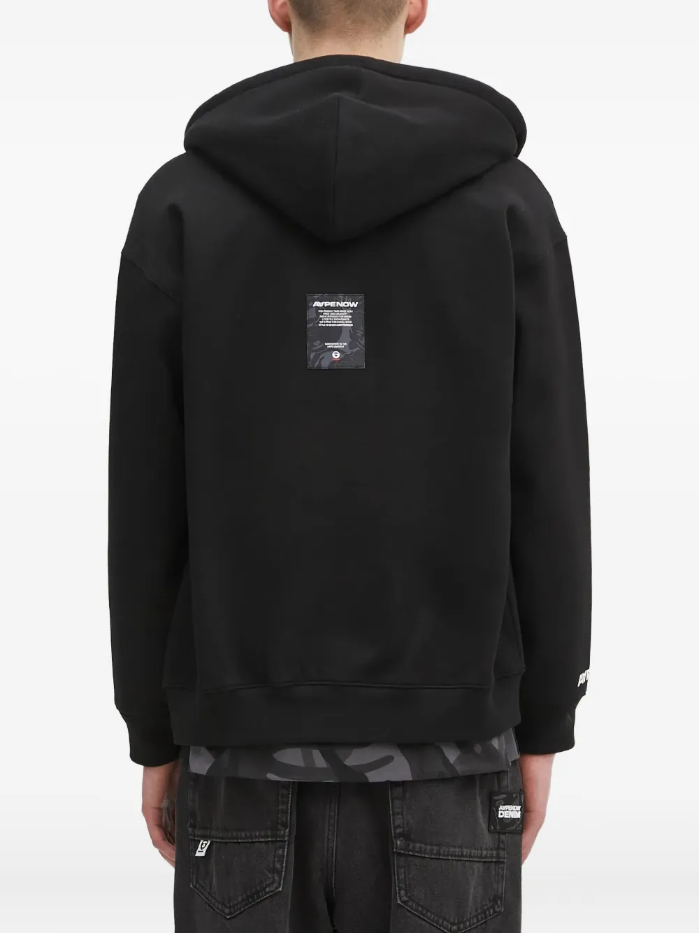 AAPE BY *A BATHING APE Aape Now-logo zip-up hoodie Zwart