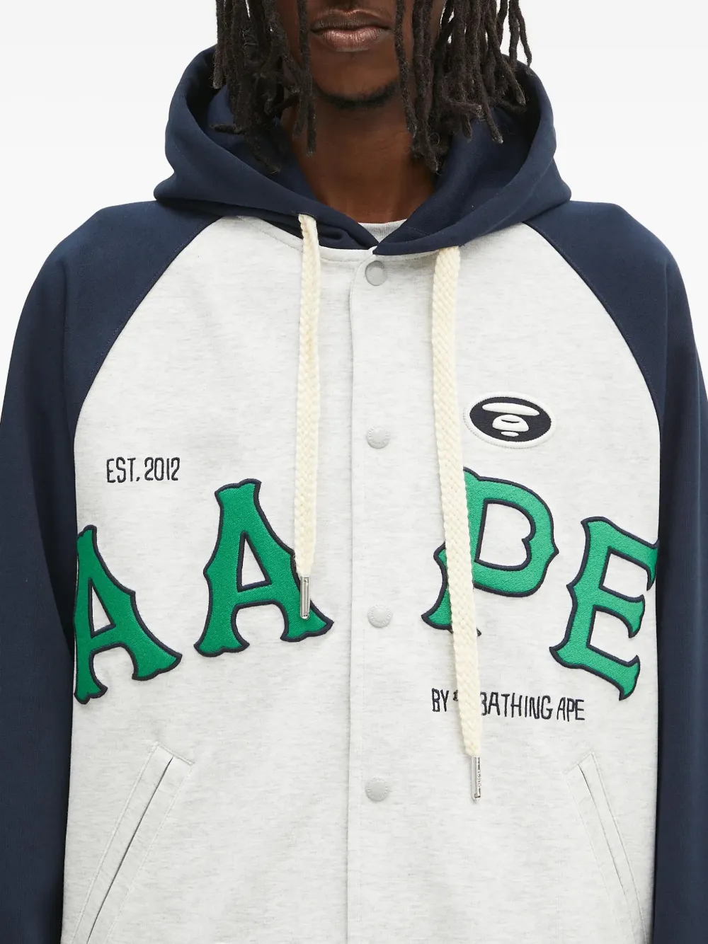 AAPE BY *A BATHING APE Main Zip Up jacket Grijs