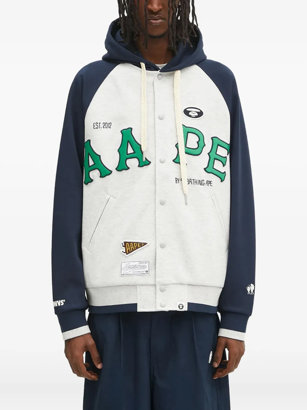 AAPE BY *A BATHING APE Main Zip Up jacket Grijs