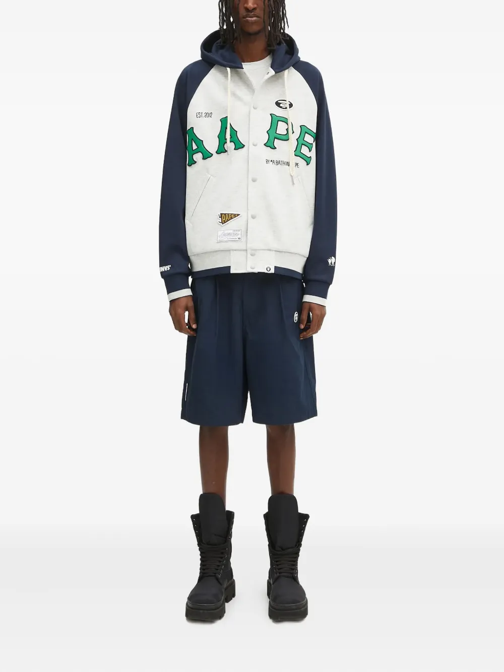 AAPE BY *A BATHING APE Main Zip Up jacket Grijs