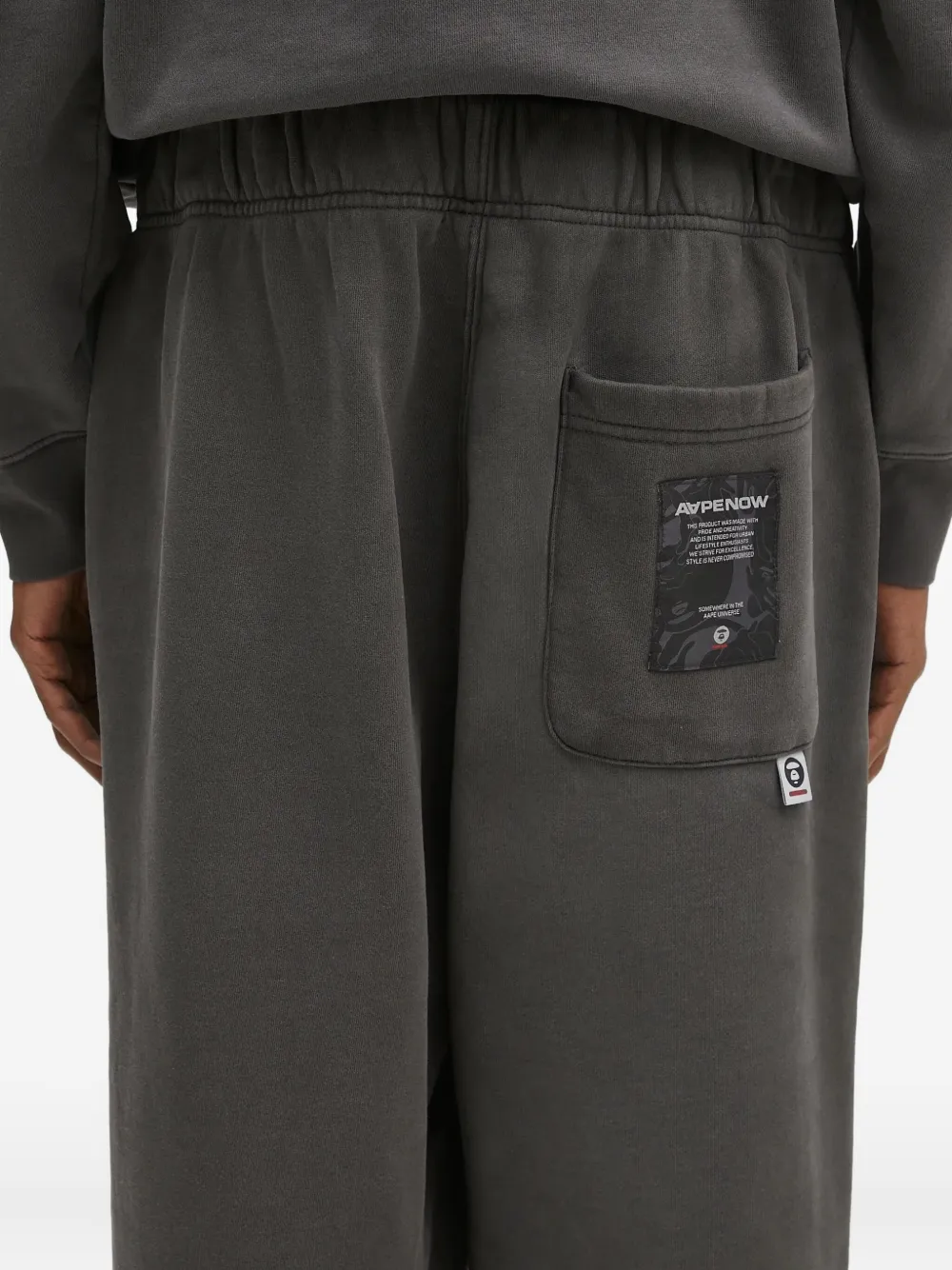 AAPE BY *A BATHING APE logo-patch track pants Grijs