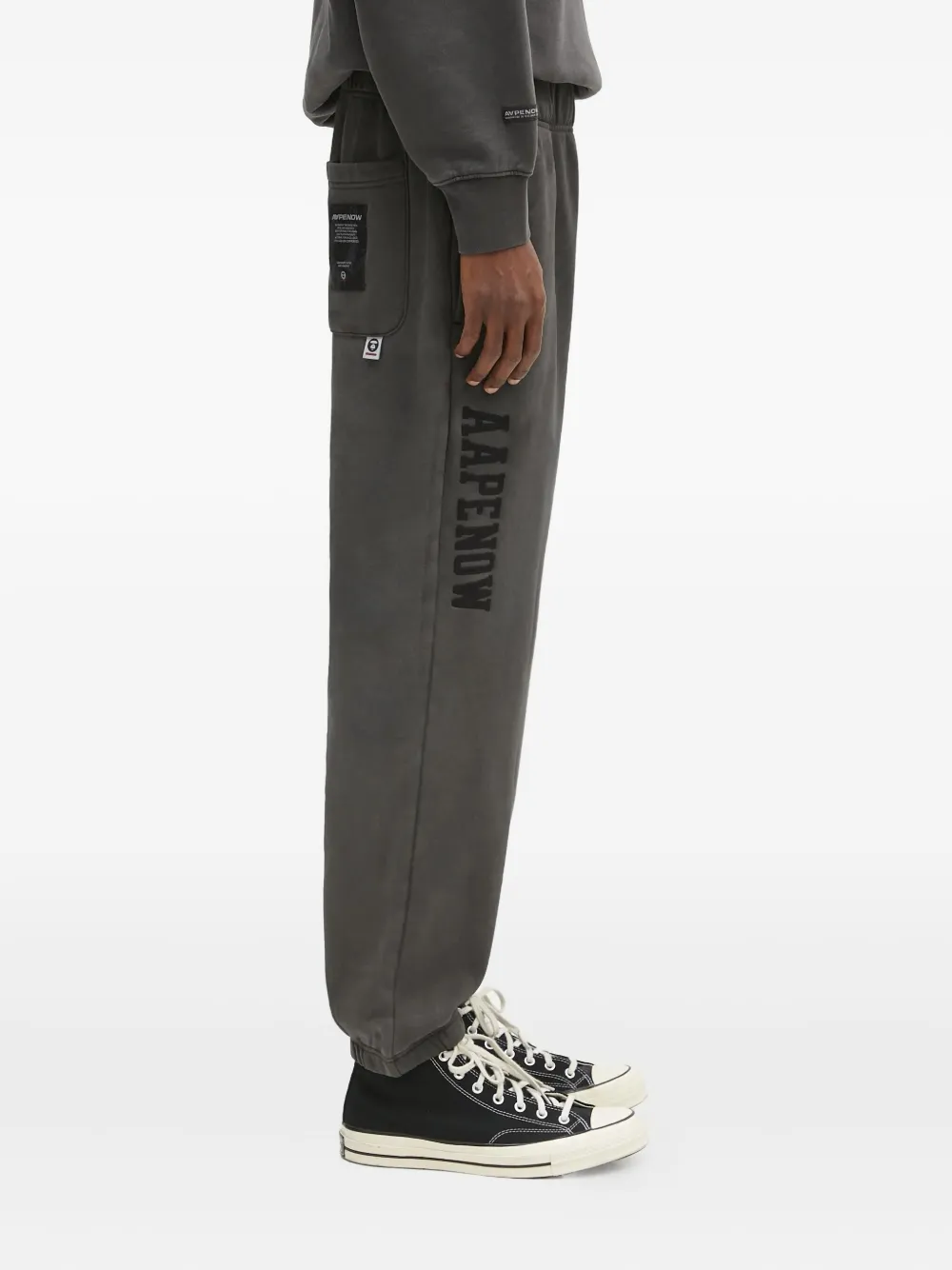 AAPE BY *A BATHING APE logo-patch track pants Grijs