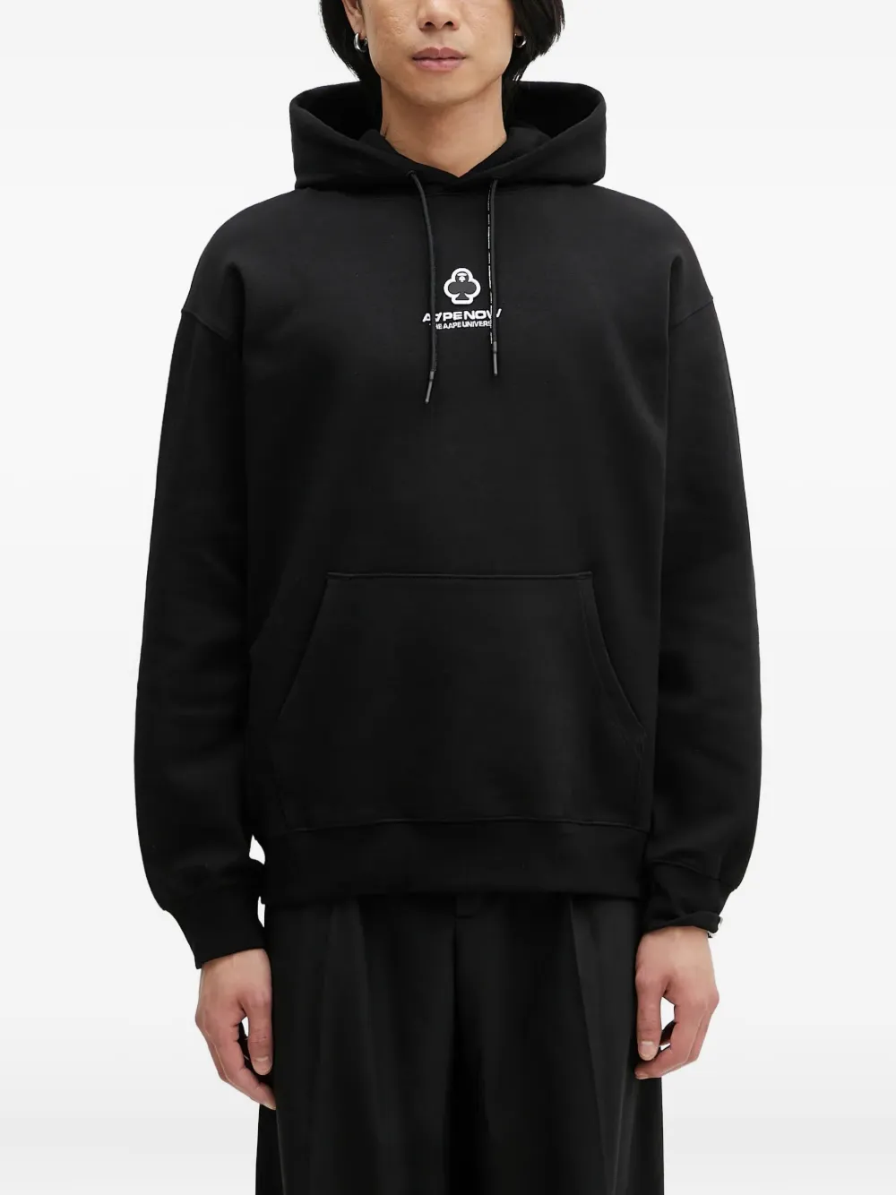 AAPE BY *A BATHING APE logo-print hoodie Zwart