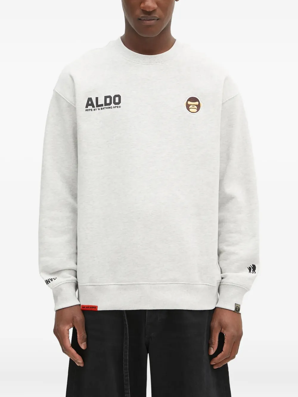 AAPE BY *A BATHING APE Aldo Ape Head-emblem sweatshirt Grijs