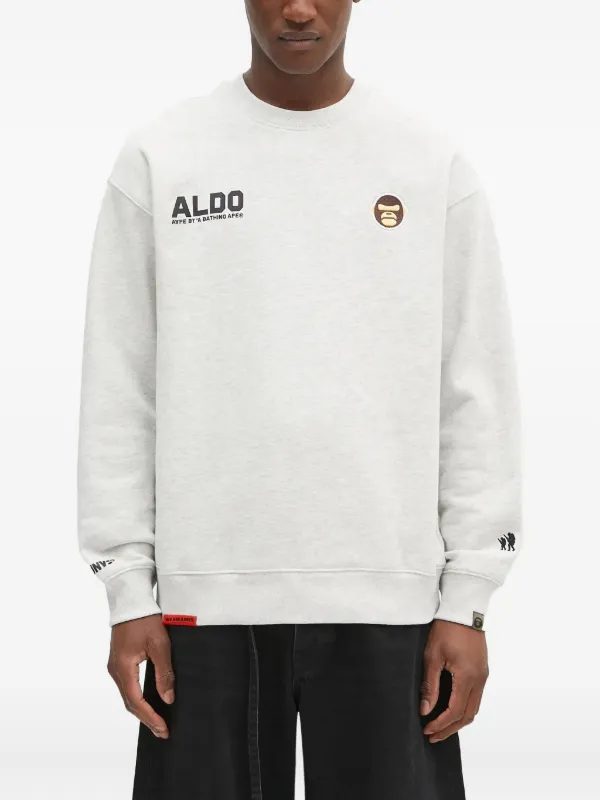 美品 AAPE BY A BATHING APE ロゴ刺繍 トレーナー AAPE Moonface logo basic knit sweatshirt | Bape official