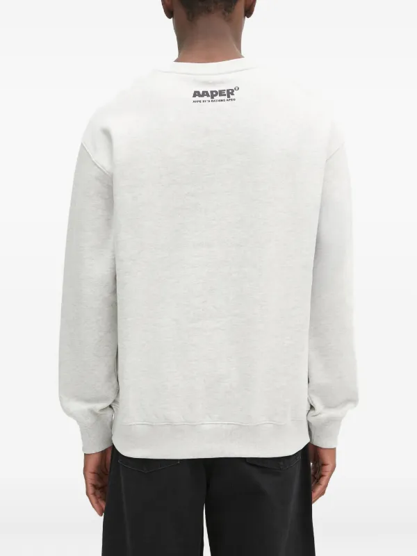 AAPE BY *A BATHING APE® Aldo Ape Head-emblem Sweatshirt | Grey