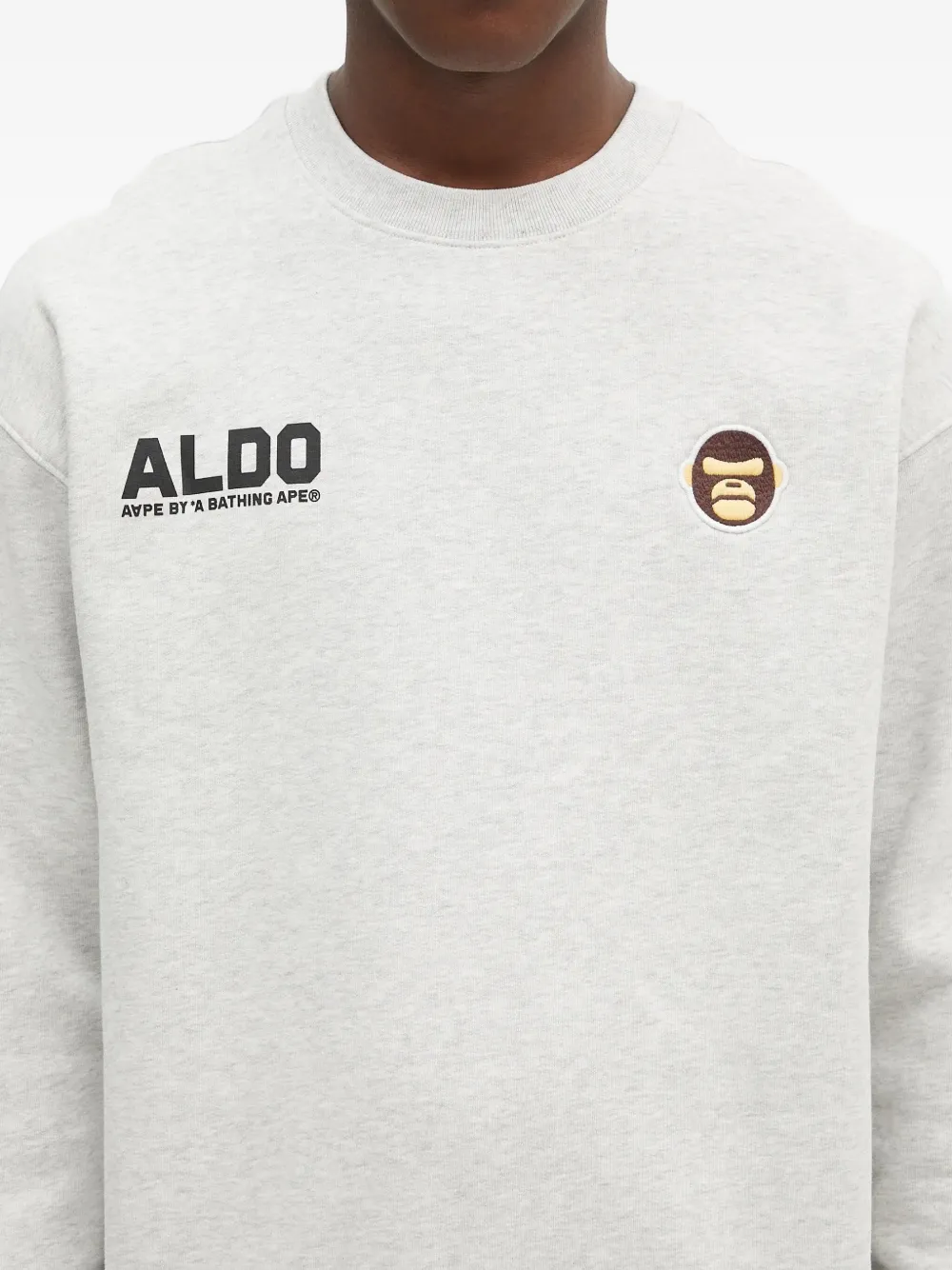 AAPE BY *A BATHING APE Sweater met Aldo Ape Head embleem Grijs