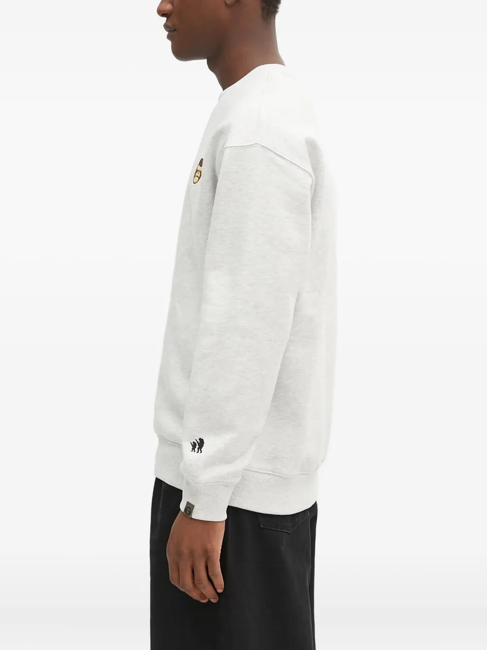 AAPE BY *A BATHING APE Sweater met Aldo Ape Head embleem Grijs
