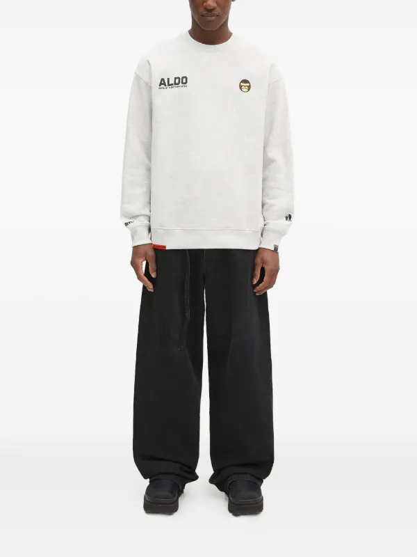 AAPE BY *A BATHING APE® Aldo Ape Head-emblem Sweatshirt | Grey
