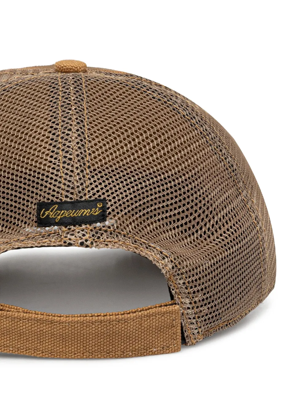 AAPE BY *A BATHING APE Honkbalpet met geborduurde patch Bruin