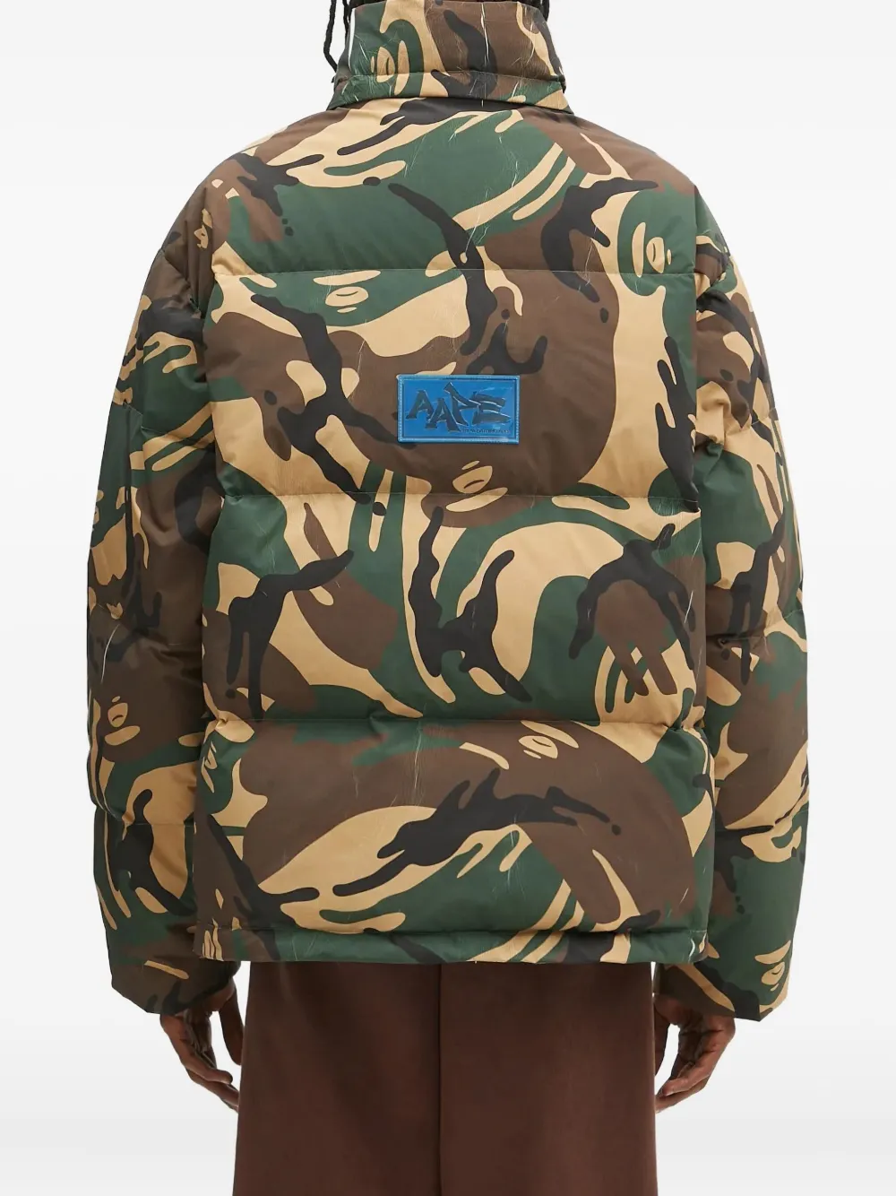 AAPE BY *A BATHING APE camouflage-pattern padded jacket Groen