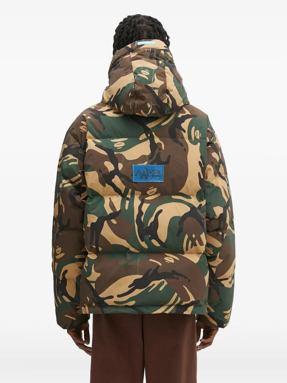 AAPE BY *A BATHING APE camouflage-pattern padded jacket Groen