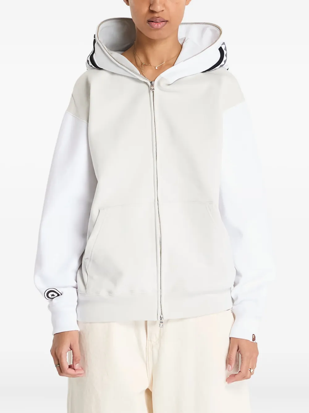A BATHING APE Shark hoodie met rits Grijs