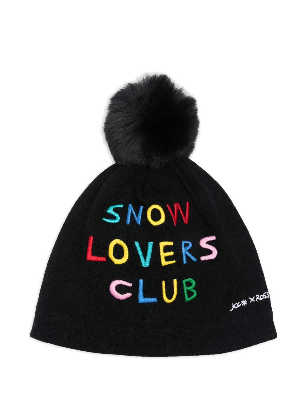 Rossignol pompom-detail embroidered beanie | noir | Image 1