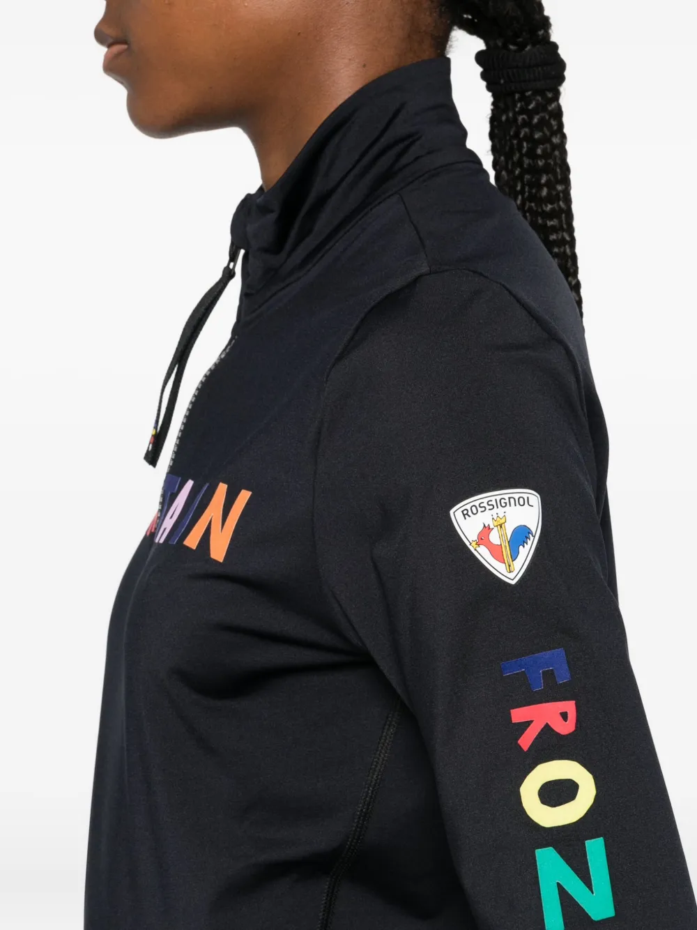 Rossignol JCC Booster performance sweater met halve rits Zwart