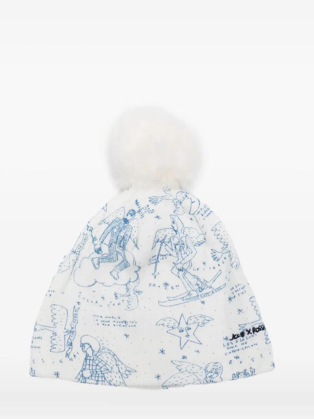 Rossignol Pompom-detail Printed Beanie In Transparent