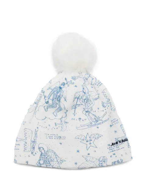 Rossignol pompom-detail printed beanie