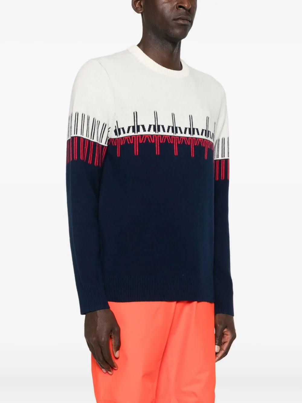 Rossignol Fairisle-pattern Crew-neck Sweater In Blue