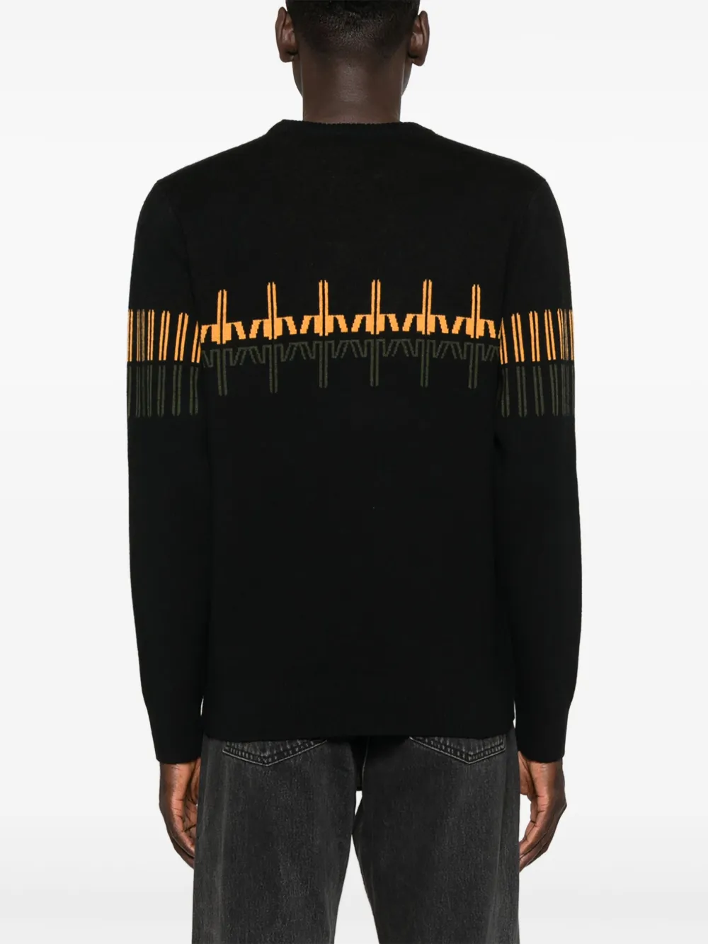Rossignol Patterned Crew-neck Sweater In Black