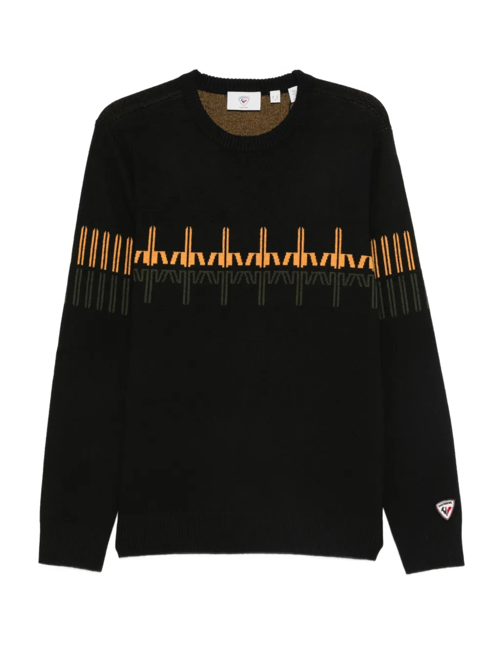 Rossignol Patterned Crew-neck Sweater In Black