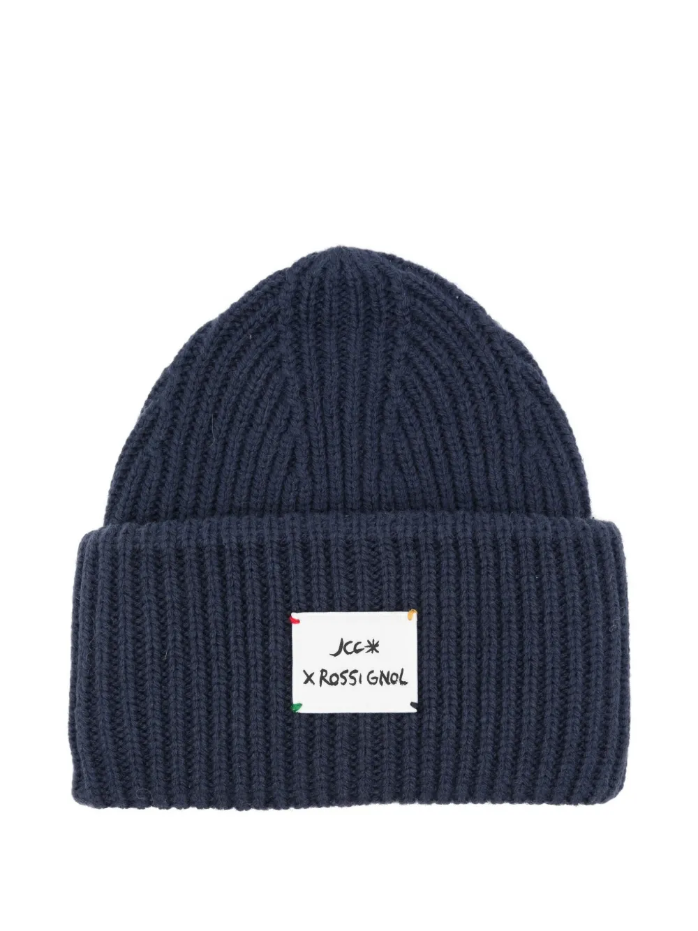 Stellar ribbed-knit beanie