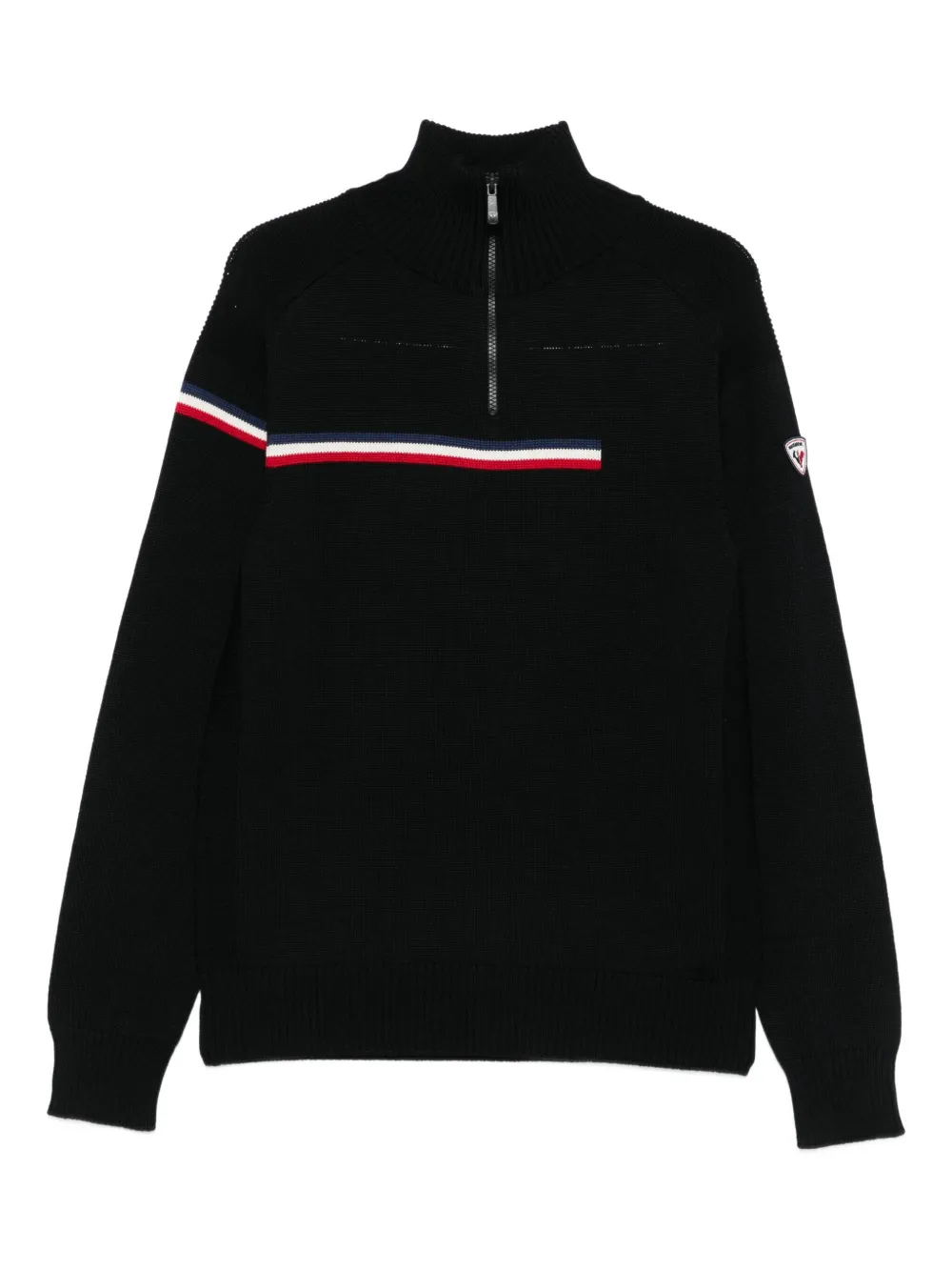 Rossignol Odysseus Half-zip Merino Wool Sweater In Black