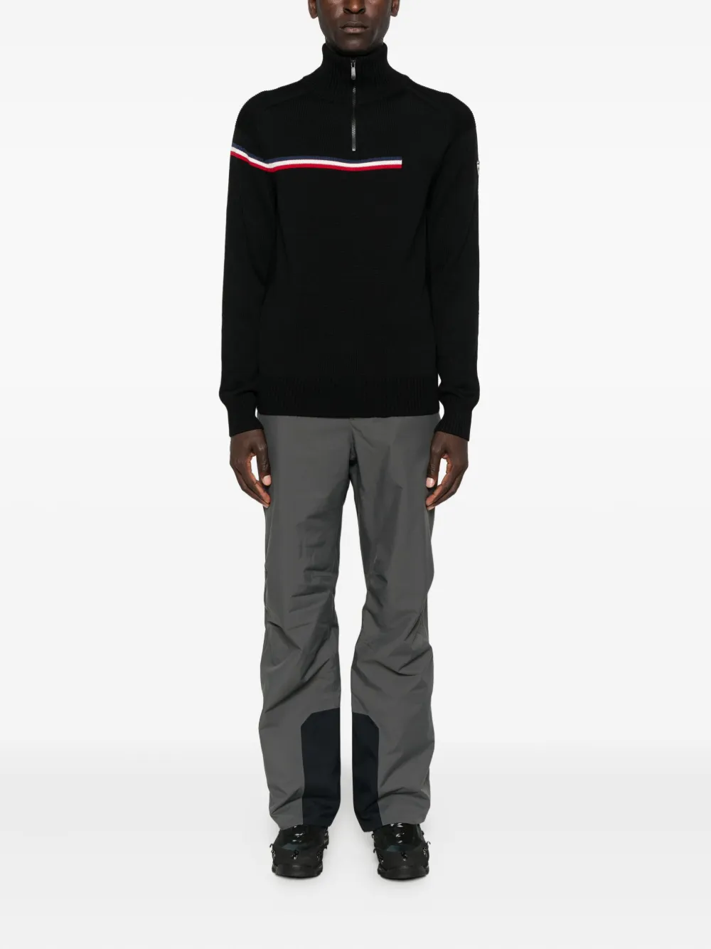 Rossignol Odysseus half-zip merino wool sweater - Zwart