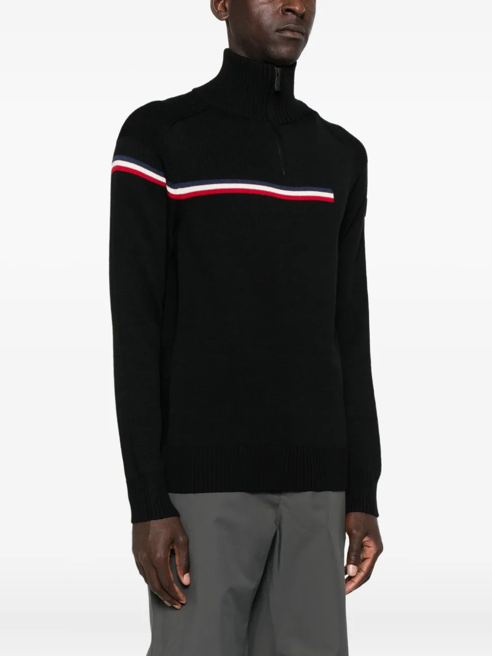 Rossignol Odysseus Half-zip Merino Wool Sweater In Black