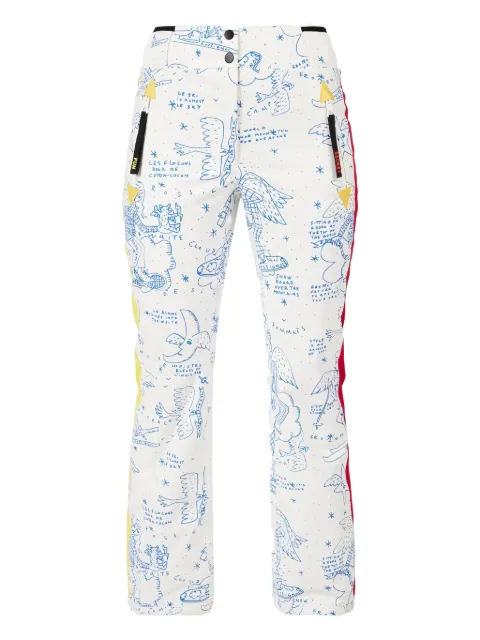 Rossignol graphic-pattern side-stripe trousers