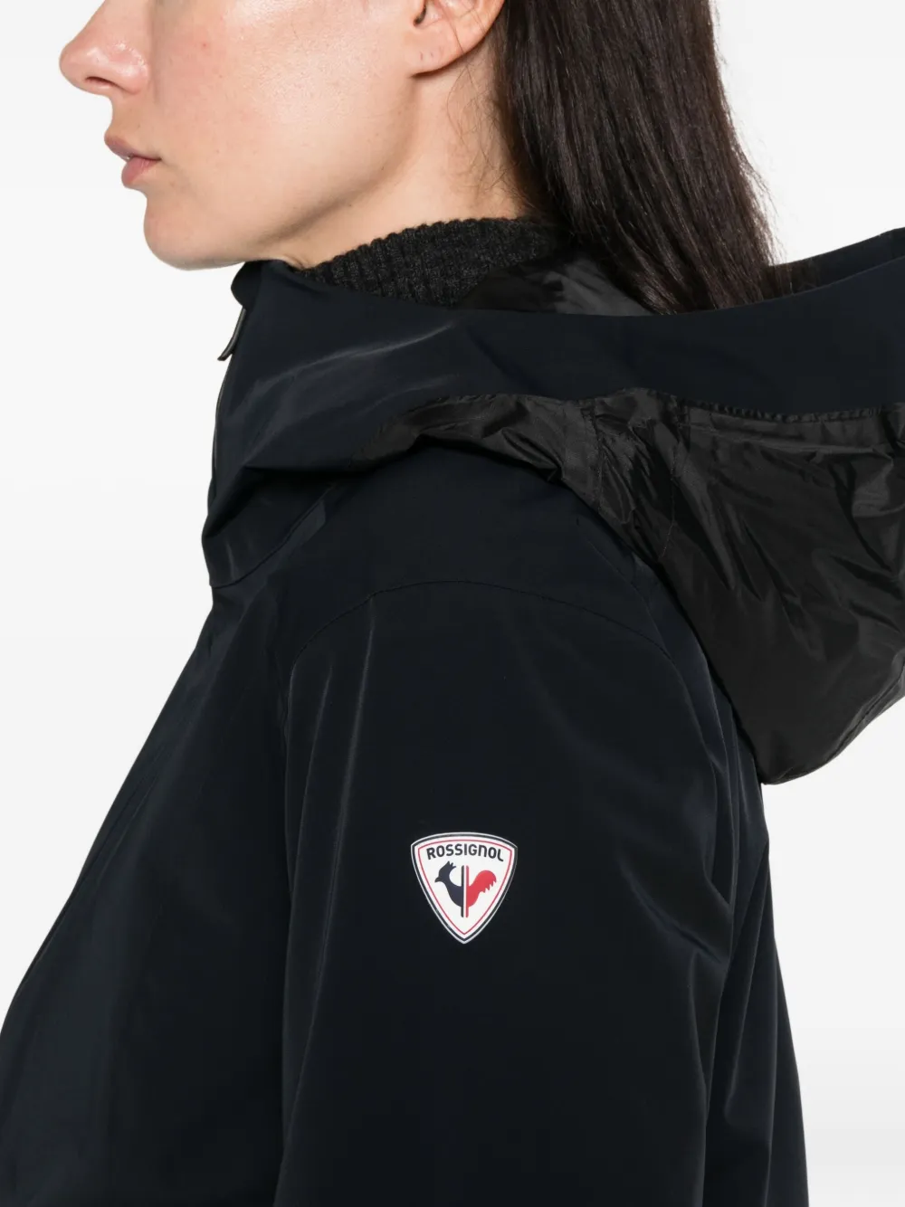 Rossignol Ciastel jack met vlak en capuchon Zwart