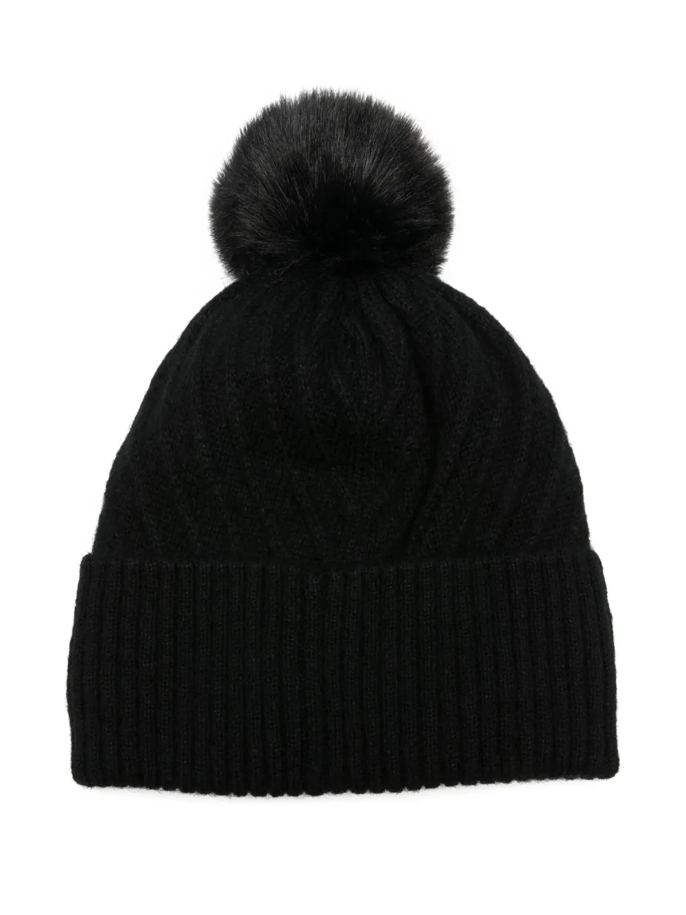 Rossignol Sara cable-knit pom-pom beanie - Zwart