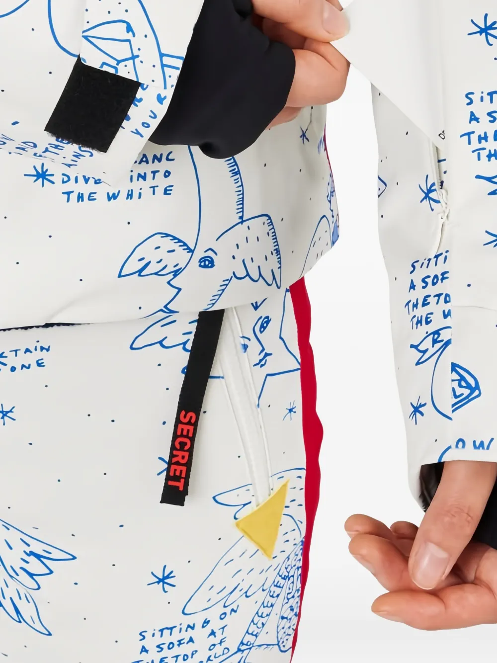 Rossignol Graphic-pattern Hooded Jacket In White